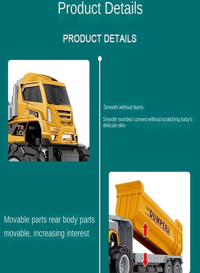 MIRTONICS ألعاب شاحنات قلابة من ميرتونيكس، مصنوعة من سبائك معدنية مصبوبة، تعمل بالاحتكاك، لعبة مصغرة للأطفال من الجنسين، أفضل هدية لألعاب الشاحنات - Image 4