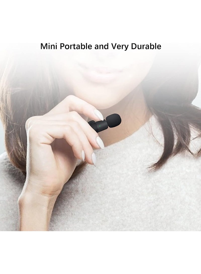 Wireless Lavalier Microphone for iPhone iPad USB C Smartphone, Plug and Play Mini Mic for YouTube TikTok Live Streaming Gaming K Song Recording Auto Noise Reduction - Image 4