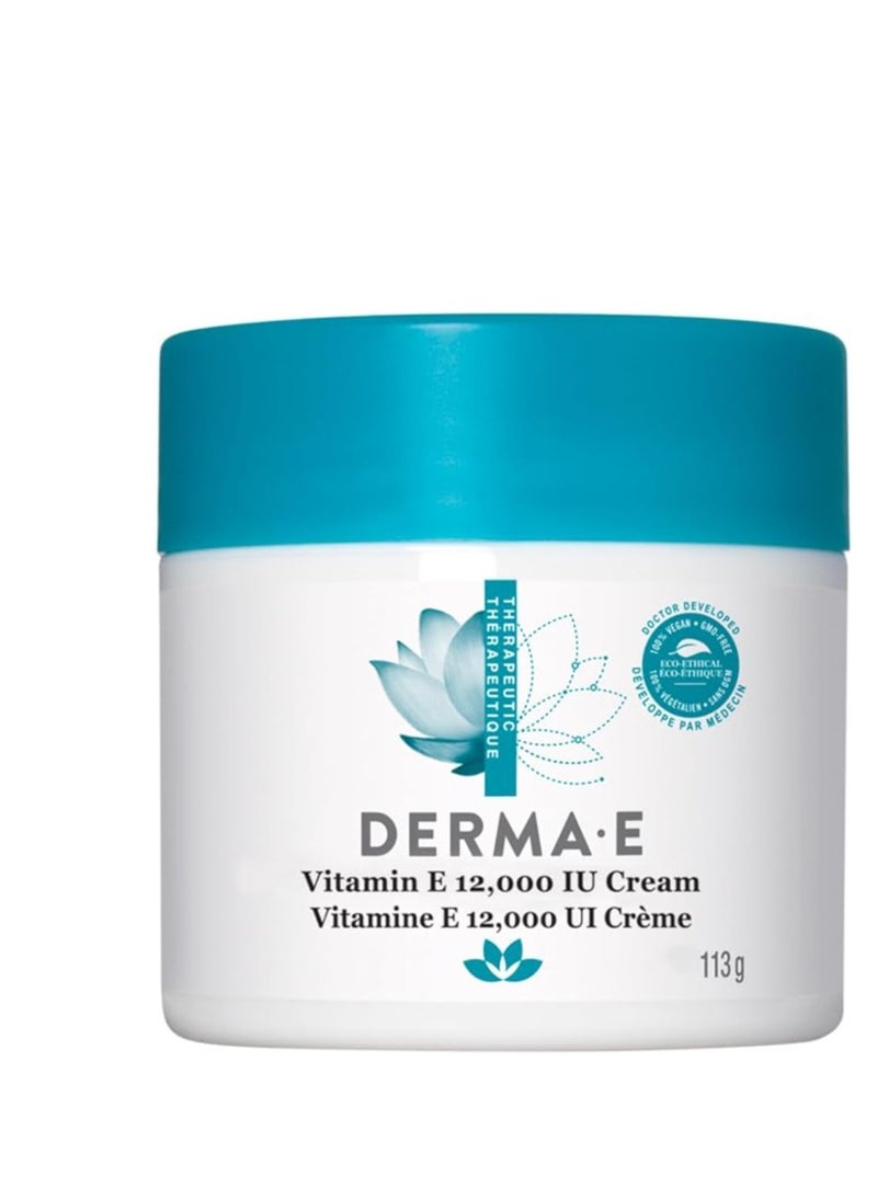 ديرما إي ناتشورالز ديرما إي كريم فيتامين E 12,000 وحدة دولية تركيبة ترطيب عميق، 113 جرام