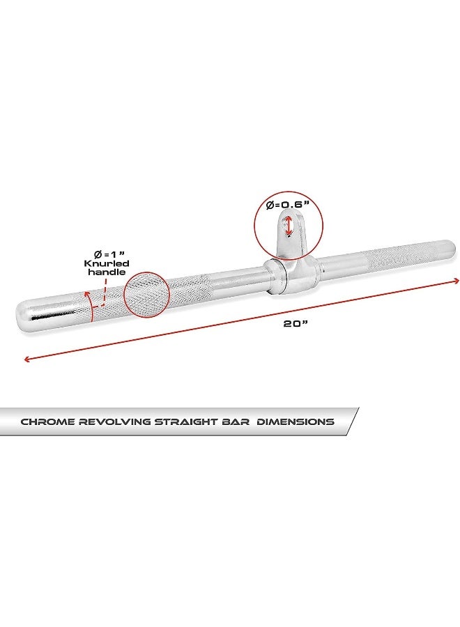 Marshal Fitness Fit Revolving Straight Bar Attachment for Cable Machine - Image 2