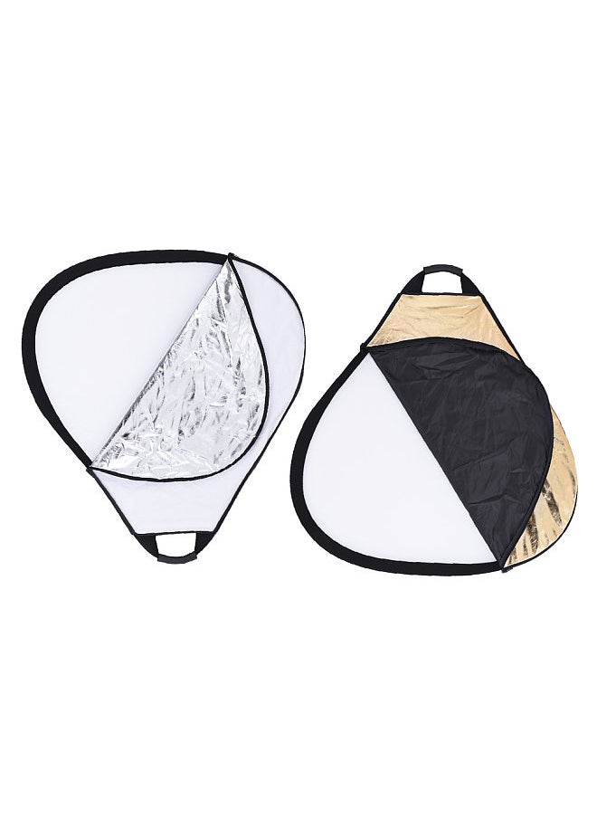 ANDOER Andoer 30"/76cm Portable Handheld Triangle Collapsible 5in1 Multi Reflector with Gold/Sliver/White/Black/Translucent Colors for Photo Studio Photography  - Image 2