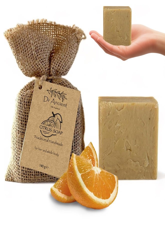 Dr.Ancient Citrus Soap Bar, Organic Soap Bars Handcrafted the Traditional Way, Natural Chemical-Free, Vegan, Used for Face Wash, Body Wash, and Hand Cleansing, Refreshing, Exfoliating - Image 1