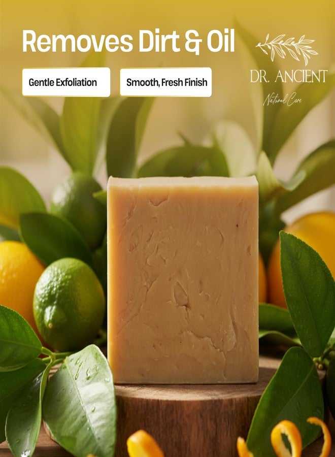 Dr.Ancient Citrus Soap Bar, Organic Soap Bars Handcrafted the Traditional Way, Natural Chemical-Free, Vegan, Used for Face Wash, Body Wash, and Hand Cleansing, Refreshing, Exfoliating - Image 4