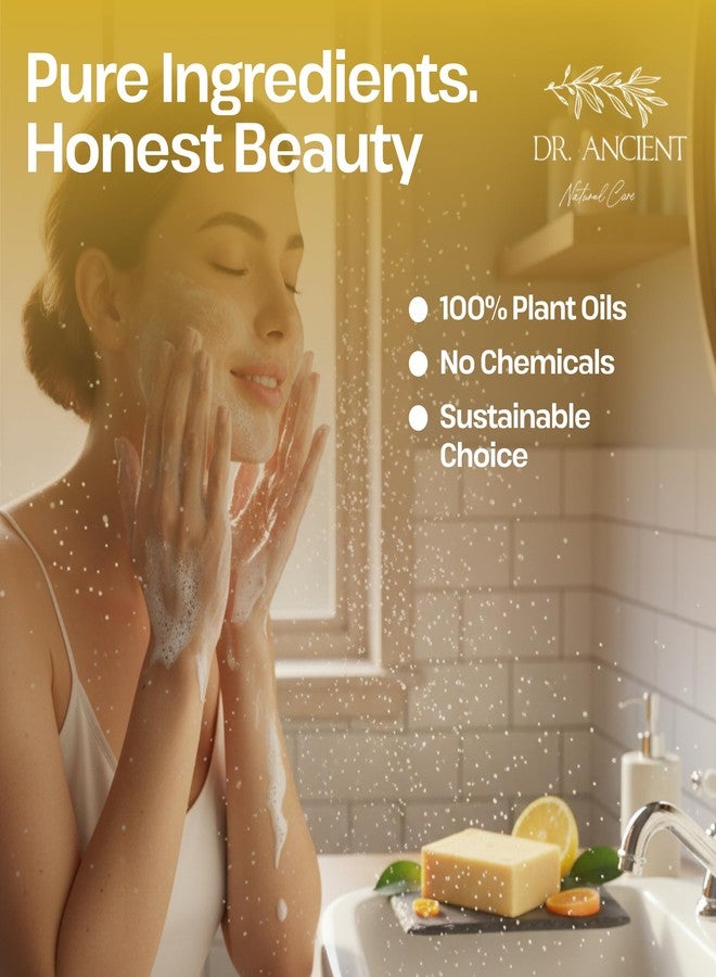 Dr.Ancient Citrus Soap Bar, Organic Soap Bars Handcrafted the Traditional Way, Natural Chemical-Free, Vegan, Used for Face Wash, Body Wash, and Hand Cleansing, Refreshing, Exfoliating - Image 5