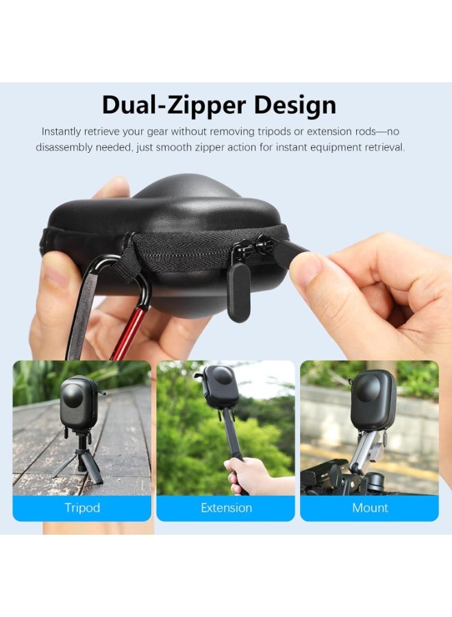 4 in1 HD Film&Lens Cover Cap and Storage Bag&Camera Case for DJI OSMO 360 Tempered Glass Screen Protector Anti-Scratch Protective Case Guard Kit - Image 3