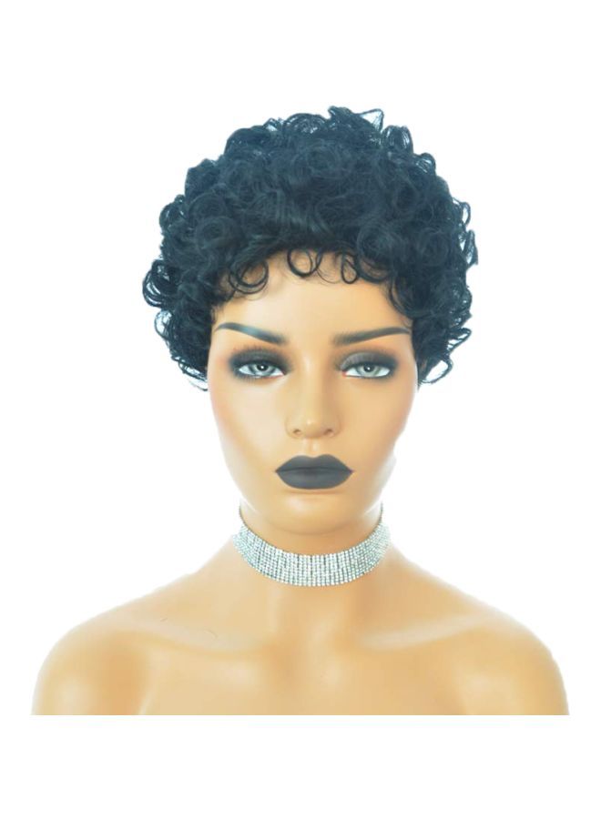 NIBEMINENT Curly Hair Wig Black