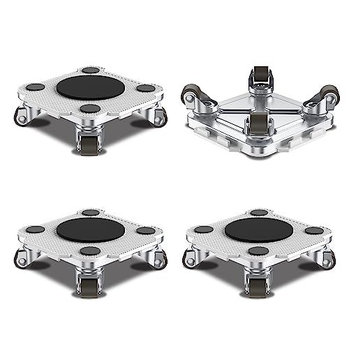 ONEON Furniture Mover Pro - 4Pack Enhanced Dollies with Custom TPE Wheels - Effortless Heavy Furniture Transport (Light Gray: 4 Dollies Only) - Image 1