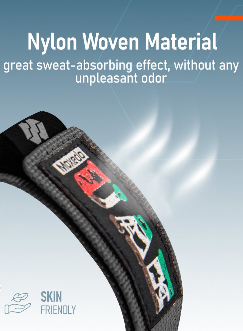 Moxedo MX23 Rugged Strap Breathable Nylon Braided Sports Band Compatible with Apple Watch Band Series 8 7 6 5 4 3 2 1 SE Ultra Woven Loop Design for 44mm 45mm 49mm UAE Edition - Black - Image 4