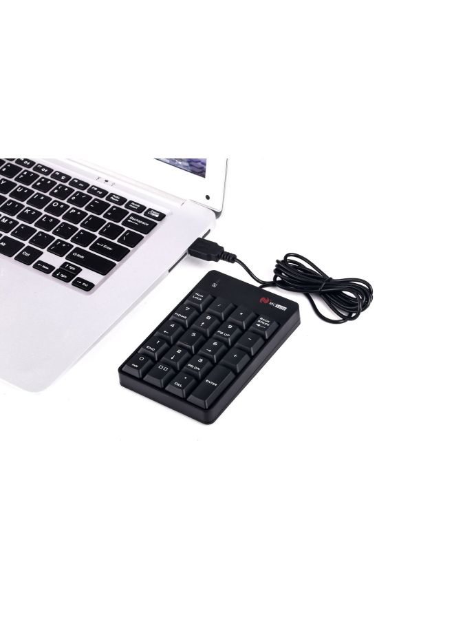 MCSaite Wired Numeric Keypad 19 Key Mini Notebook Business Home Bank Accounting Password MC051-Color:Black  - Image 3