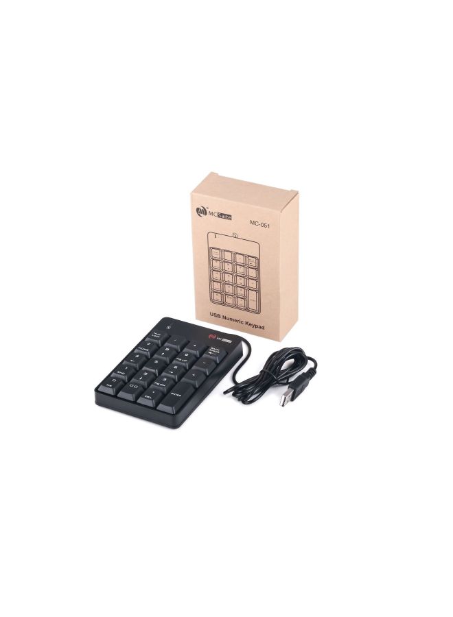 MCSaite Wired Numeric Keypad 19 Key Mini Notebook Business Home Bank Accounting Password MC051-Color:Black  - Image 5