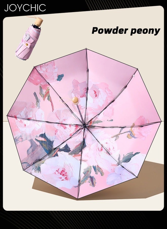 Joychic Printing Lightweight Portable Windproof Parasol Umbrella with UV Protection Multicolor  - Image 3