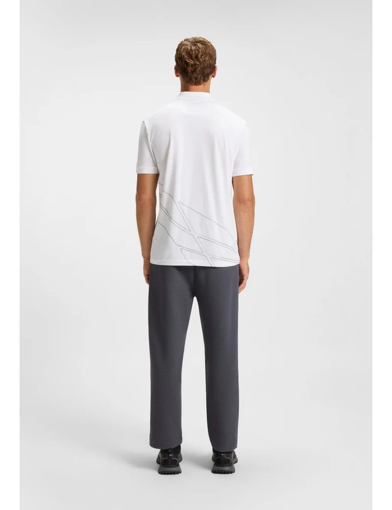 BOSS Paddy cotton-blend polo shirt with artwork