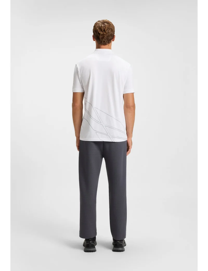 بوس قميص بولو قطن مخلوط مع رسم