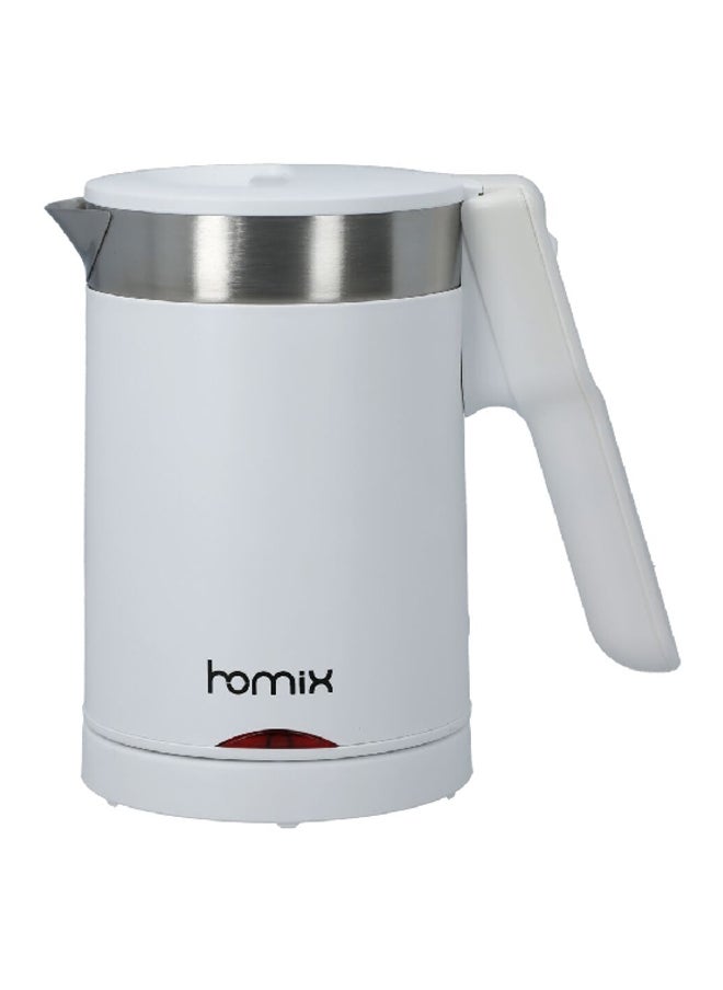 homix 1000W Automatic Shut-Off Electric Kettle with Carry Bag White and Silver 0.6 L D2606  - Image 1