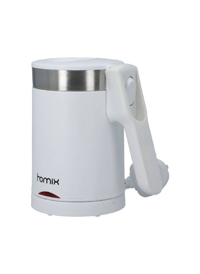 homix 1000W Automatic Shut-Off Electric Kettle with Carry Bag White and Silver 0.6 L D2606  - Image 3