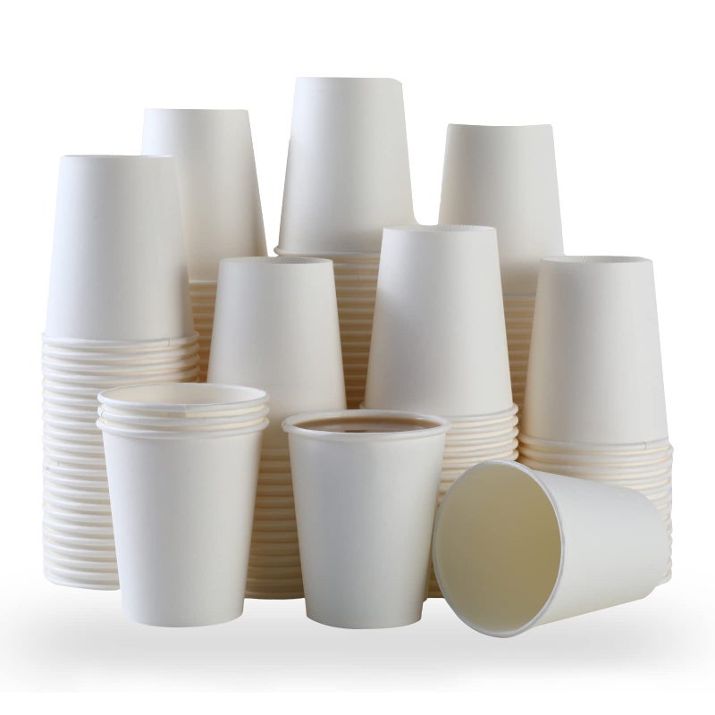 Cxsel 100 Park Disposable Hot Coffee Cups - Bulk 8 Oz Paper Cups, Disposable cups - Image 1