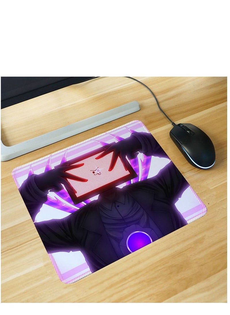 Generic - Skibidi Toilet Man Gaming Mouse Pad With Stitched Edges Extended Mousepad Superior Micro-Weave Cloth Non Slip Base Water Resist Keyboard Pad Desk Mat For Gamer Office Home（30X25X0.3Cm） - Image 1
