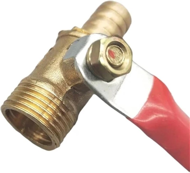 صمام كرة نحاسي بشوكة 1 4 بوصة موصل ذكر بخيط 12 مم خرطوم بارب قطعة تثبيت أنابيب نحاسية - Image 3