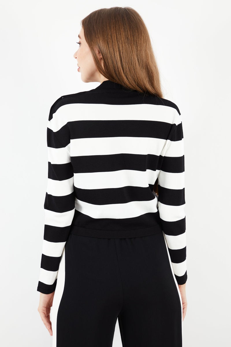Kooples x Sport Women Sportswear Fit Long Sleeve Training Sweater, Black - Image 3