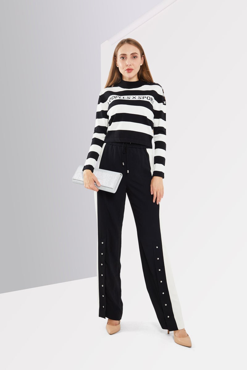 Kooples x Sport Women Sportswear Fit Long Sleeve Training Sweater, Black - Image 4