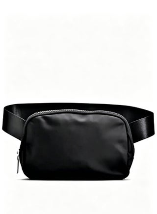 Everywhere Belt Bag, Compact, and Convenient Belly Bag with Zippered Pockets, Easy-Access Exterior Pocket, and Interior Essentials Pocket for On-the-Go Storage, Black