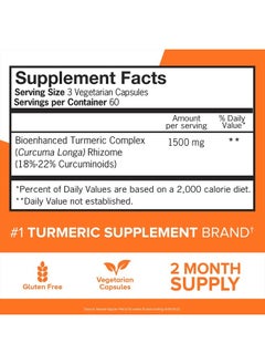 Turmeric Curcumin Supplement, Turmeric 1500mg With Ultra High Absorption, Joint Support Supplement, Extra Strength Turmeric Capsules, 2 Month Supply, 180 Count (Pack of 1) - pzsku/ZD83DA886CC0E3126369CZ/45/_/1716551463/b944f4b5-f948-4008-8789-dc30b1059ecd