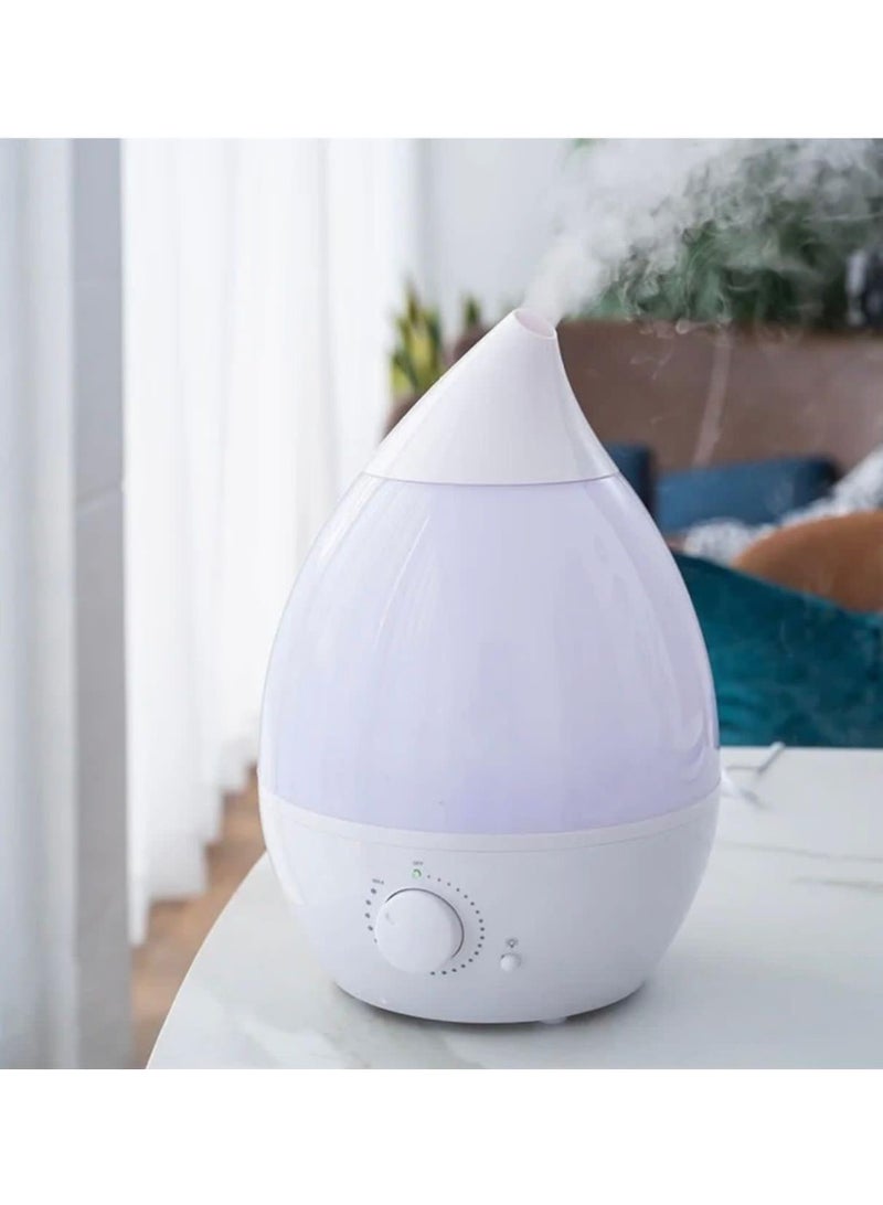 Home auraa Essential Ultrasonic Humidifier 1.6-2.2 ltr capacity - White color | Cool Mist Air Humidifier with Quiet Operation, Aromatherapy Diffuser & Adjustable Mist for Home & Office - Image 1