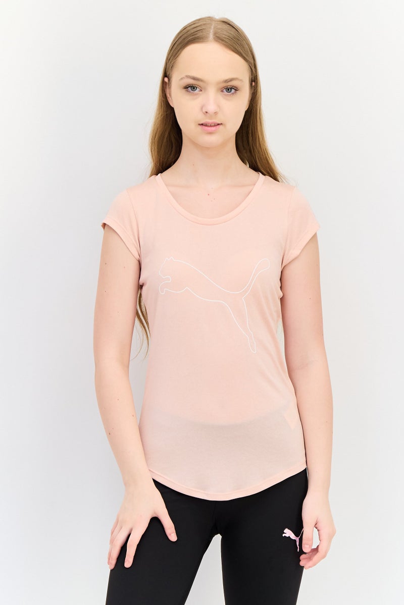 PUMA Women Sportswear Fit Short Sleeve Training T-Shirt, Rose Pink - Image 1