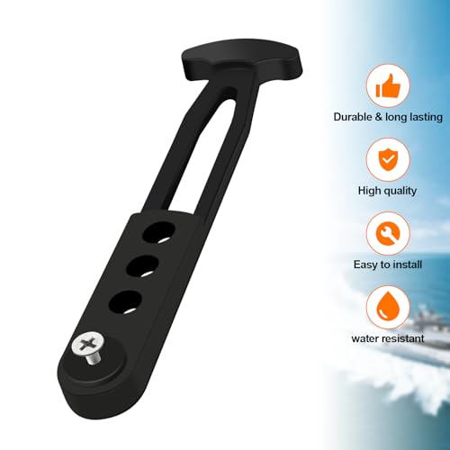YRMJ 4 Pack Boat Telescoping Ladder Rubber Strap Boarding Fixed Lock Belt Adjustable 4-Hole Installation for Pontoon Boat Yacht Roof RV Folding Ladder - Image 2