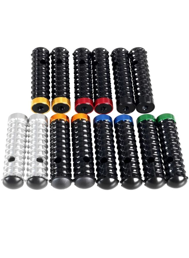 Silvery Anti Slip Aluminum Motorcycle Foot Pegs Rearset Footrests Compatible With Street Sport Motorcycles - Image 1