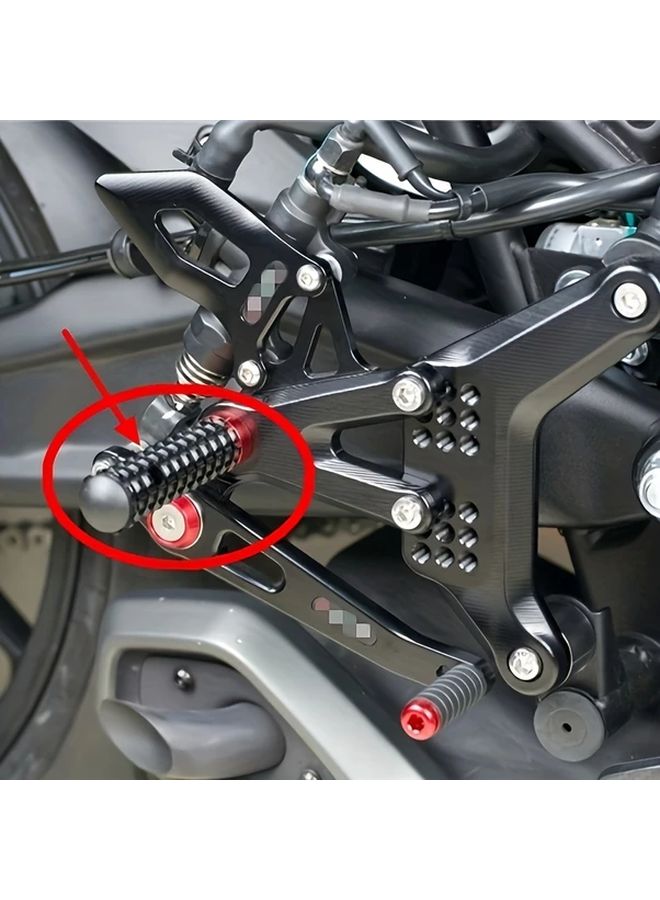 Silvery Anti Slip Aluminum Motorcycle Foot Pegs Rearset Footrests Compatible With Street Sport Motorcycles - Image 4