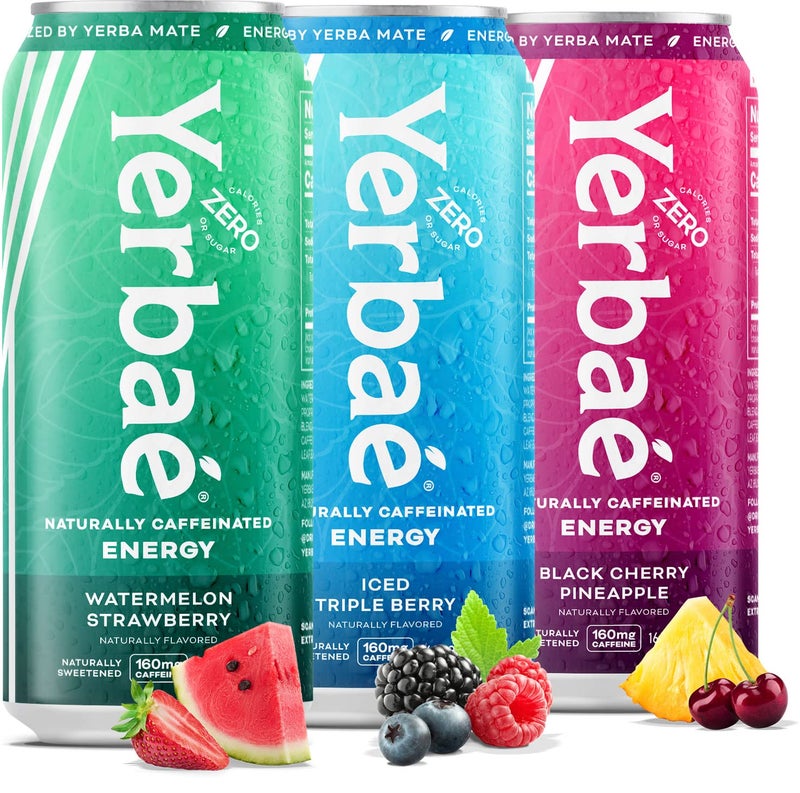 Yerbaé Energy Beverage - Variety Power Pack, 0 Sugar, 0 Calories, 0 Carbs. Yerbae is Energized by Yerba Mate, Plant-Based, Healthy Alternative to Sugary Energy Drinks, 16oz cans (12 Pack) - Image 5