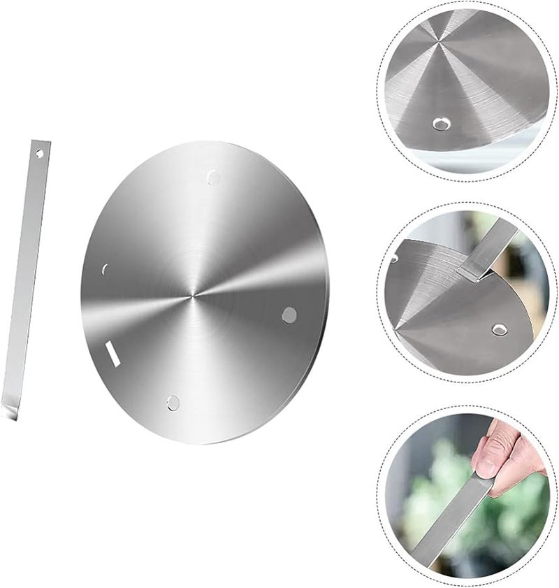 Angoily Stainless Steel Heat Diffuser Adapter Plate 24X24X0 2CM Detachable Handle Induction Cooktop Gas Stove - Image 5