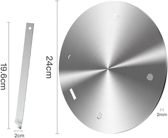 Angoily Stainless Steel Heat Diffuser Adapter Plate 24X24X0 2CM Detachable Handle Induction Cooktop Gas Stove - Image 3