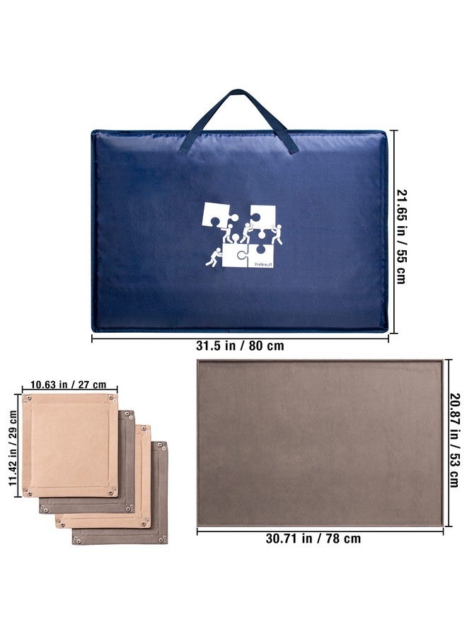 Lavievert 1000 Piece Jigsaw Puzzle Board with Padded Cover, Portable Case with 4 Sorting Trays & Detachable Board, Puzzle Caddy Storage Saver with Non-Slip Surface for Adults and Kids - Image 5