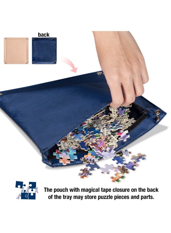 Lavievert 1000 Piece Jigsaw Puzzle Board with Padded Cover, Portable Case with 4 Sorting Trays & Detachable Board, Puzzle Caddy Storage Saver with Non-Slip Surface for Adults and Kids - Image 4