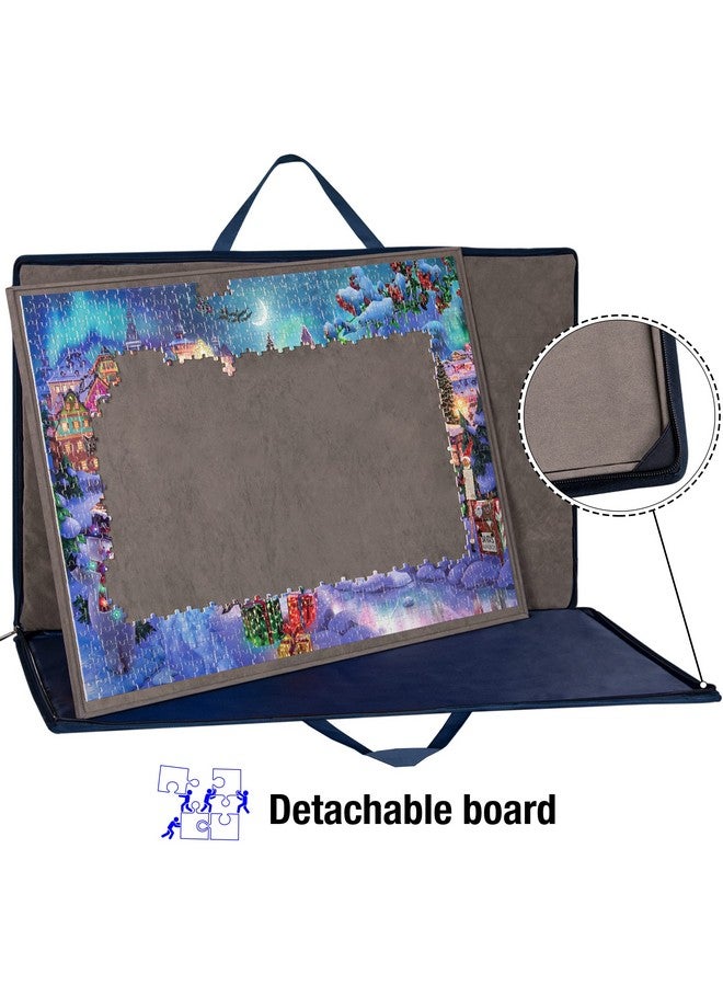 Lavievert 1000 Piece Jigsaw Puzzle Board with Padded Cover, Portable Case with 4 Sorting Trays & Detachable Board, Puzzle Caddy Storage Saver with Non-Slip Surface for Adults and Kids - Image 2