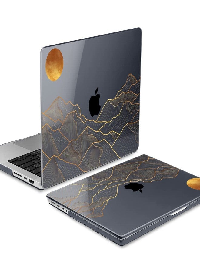 DONGKE for M3 MacBook Pro 14 inch Case 2024 2023 2021 A2918 A2992 M2 A2779 M1 A2442 Pro/Max, Plastic Hard Shell Cover for Mac Pro 14" with Retina XDR Display & Touch ID, Abstract Mountain - Image 5