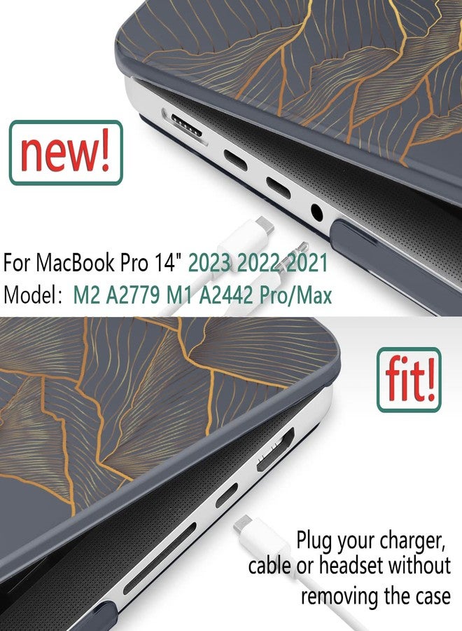 DONGKE for M3 MacBook Pro 14 inch Case 2024 2023 2021 A2918 A2992 M2 A2779 M1 A2442 Pro/Max, Plastic Hard Shell Cover for Mac Pro 14" with Retina XDR Display & Touch ID, Abstract Mountain - Image 2
