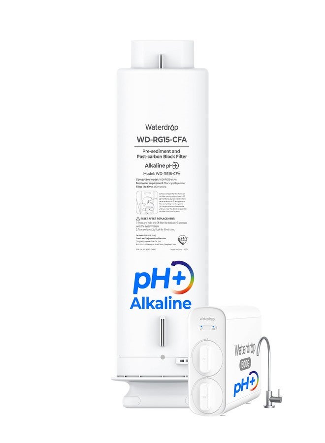 Waterdrop WD-G5P500A-CF Filter, Replacement for WD-G5P500A Undersink Reverse Osmosis System, 6-month Lifetime - Image 1