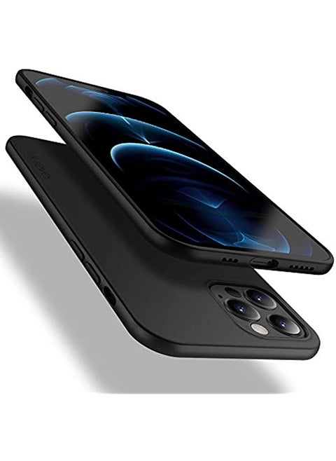 حافظة X-level لهاتف iPhone 12 Pro Max ذات مقاس نحيف وناعمة من مادة TPU ذات سطح غير لامع ورفيعة للغاية وخفيفة الوزن وغطاء خلفي وقائي كامل متوافق مع Apple iPhone 12 Pro Max 6.7 بوصة (إصدار 2020) - أسود