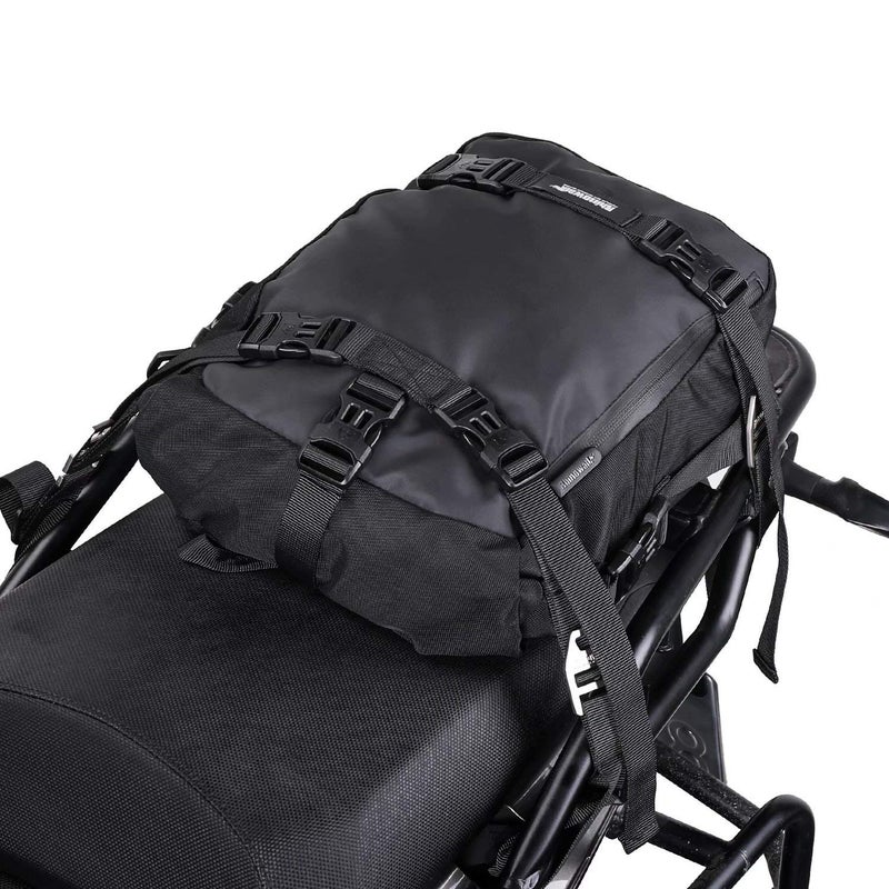 Rhinowalk Rhinowalk Motor Pannier Bag 10/20/30L Multifunctional Waterproof Rear Rack Trunk Motorcycle Seat Bag, Black 10L  - Image 1