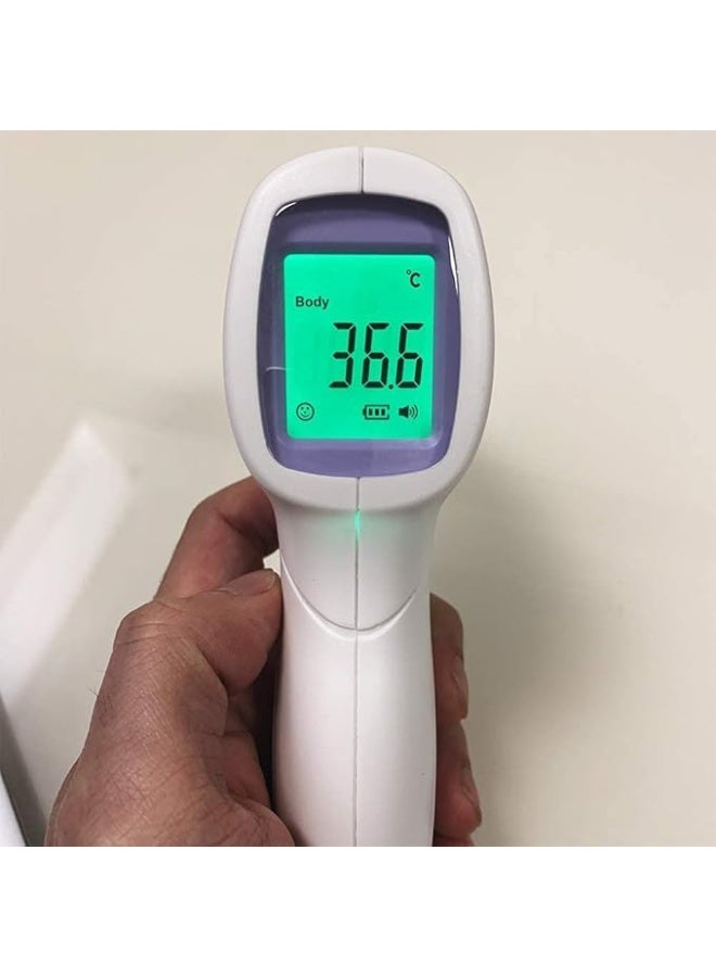 ترمومتر رقمي بالأشعة تحت الحمراء بدون لمس – قياس حرارة الجبهة والأذن والجسم بدقة وسريع لجميع الأعمار - Image 2