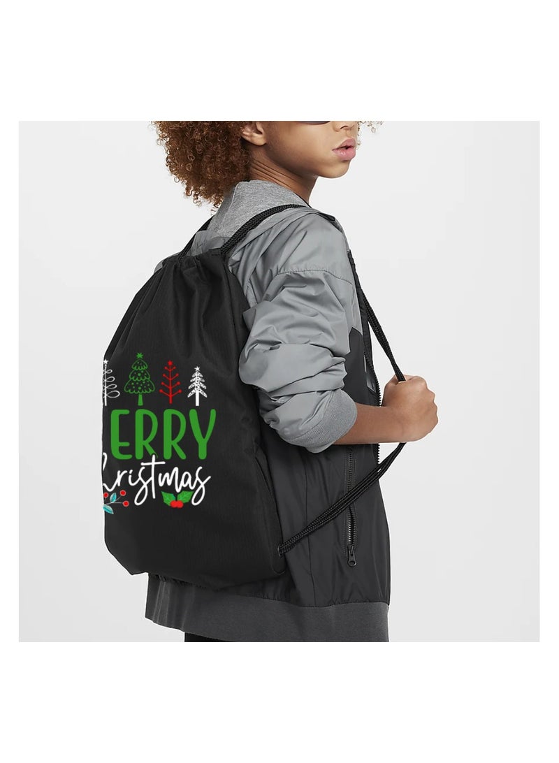 PRINTSHOP4ME Pack Of 3 Drawstring Bags With Christmas Design For Boys-Durable Sports Backpack For Kids,Great For School And Everyday Use,Lightweight For Everyday Use - Image 5