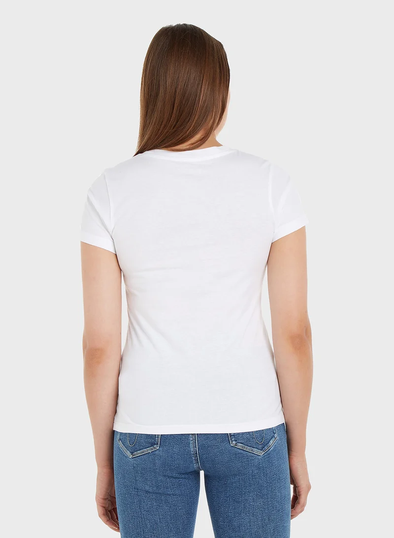 Calvin Klein Jeans Round Neck Logo T-shirt 2 Pack