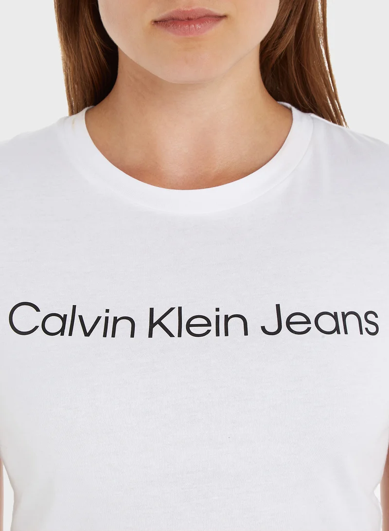 Calvin Klein Jeans Round Neck Logo T-shirt 2 Pack