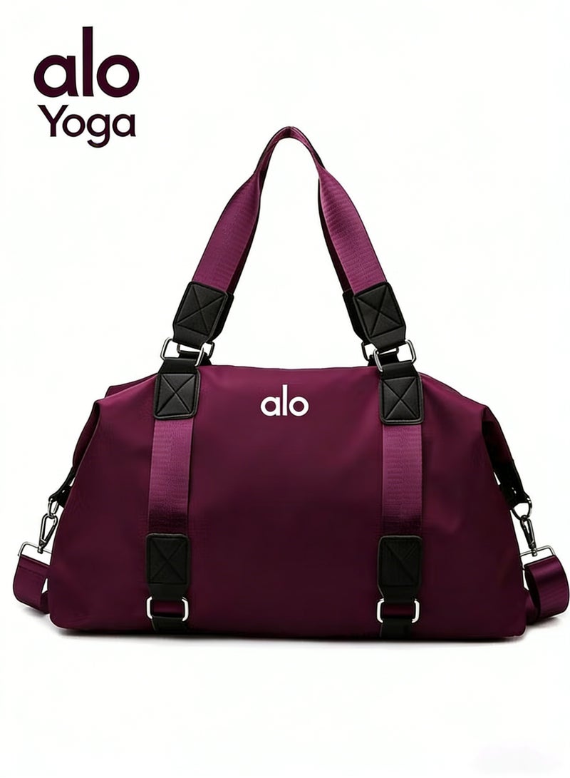 Alo Yoga Fitness Bag - Portable Training Yoga Bag - Dual-purpose (Wet & Dry) - Divided Design - Large Capacity - Business Travel - Tote Bag - Suitable for Short Trips