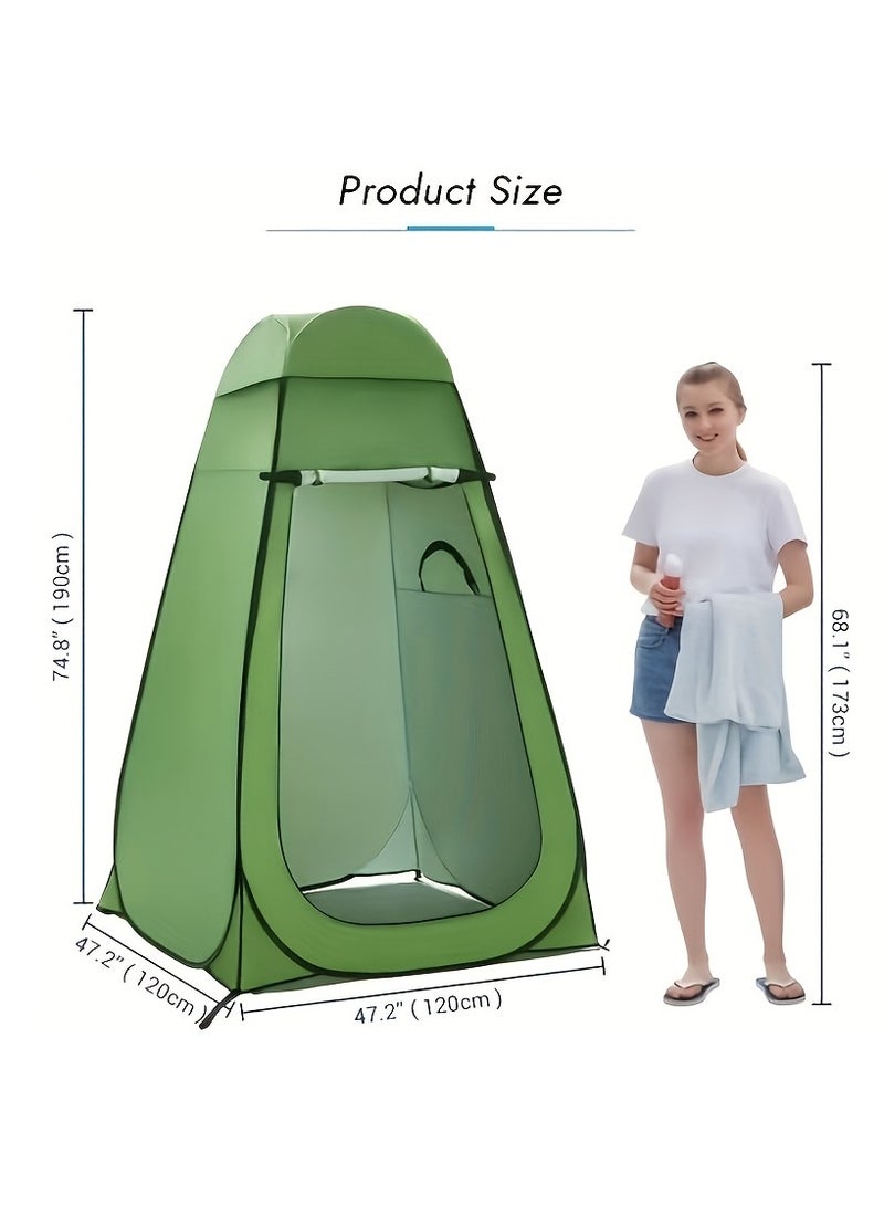 Automatic Quick-Open Changing Tent - Portable Outdoor Shower & Bath Tent with Drawstring Closure, Lightweight Green Design for Camping, Beach, Backyard - Durable & Easy Setup, Tents for Camping, Beach Shelter, Compact Shelter, Sturdy Construction, Portable Shelter, Campers And Hikers - Image 2