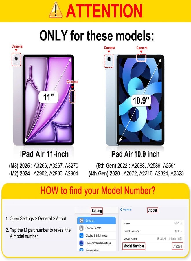 فينتي جراب Fintie Hybrid Slim Case لجهاز iPad Air 11 بوصة M3 (2025) / M2 (2024)، iPad Air 5 (2022) / الجيل الرابع (2020) 10.9 بوصة - غطاء مقاوم للصدمات مع غطاء خلفي شفاف وحامل قلم رصاص، لون الكرز - Image 2