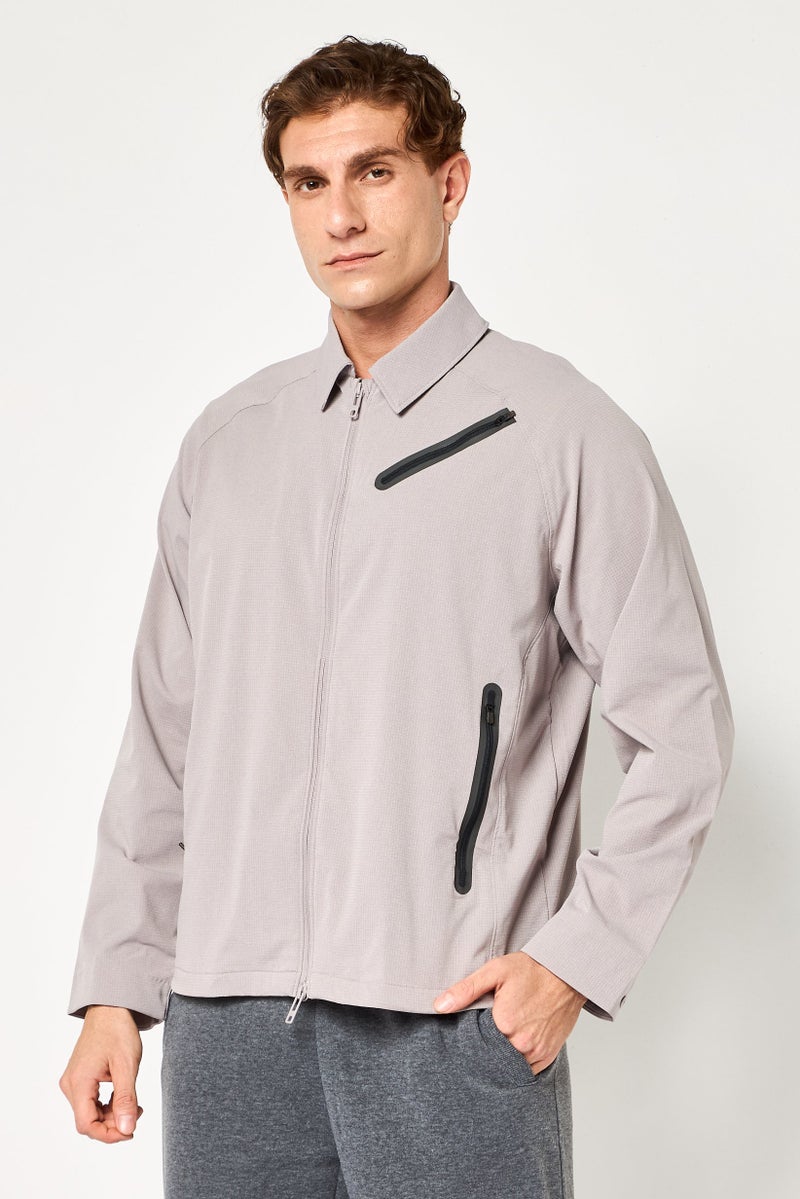 UNDER ARMOUR Men Sportswear Fit Training Jackets, Grey - Image 1